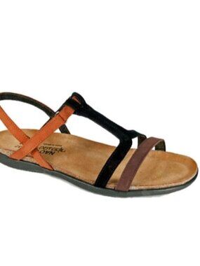 NAOT Judith T-Strap Flat Comfort Sandals Women's EU 42 US 11 Leather Boho Hippie